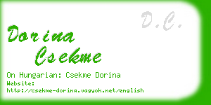 dorina csekme business card